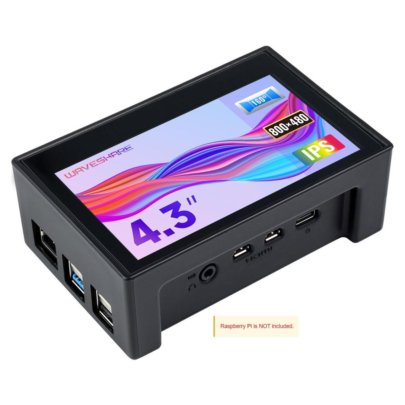 Pantalla Táctil 4.3" Waveshare para Raspberry Pi 4B IPS 800x480