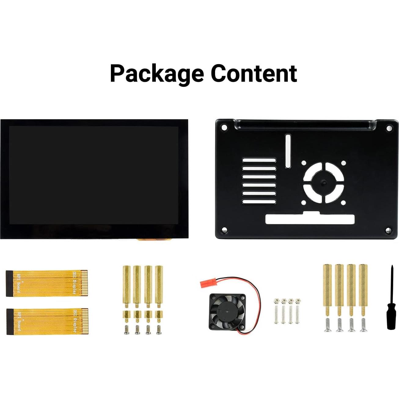 Pantalla Táctil 4.3" Waveshare para Raspberry Pi 4B IPS 800x480