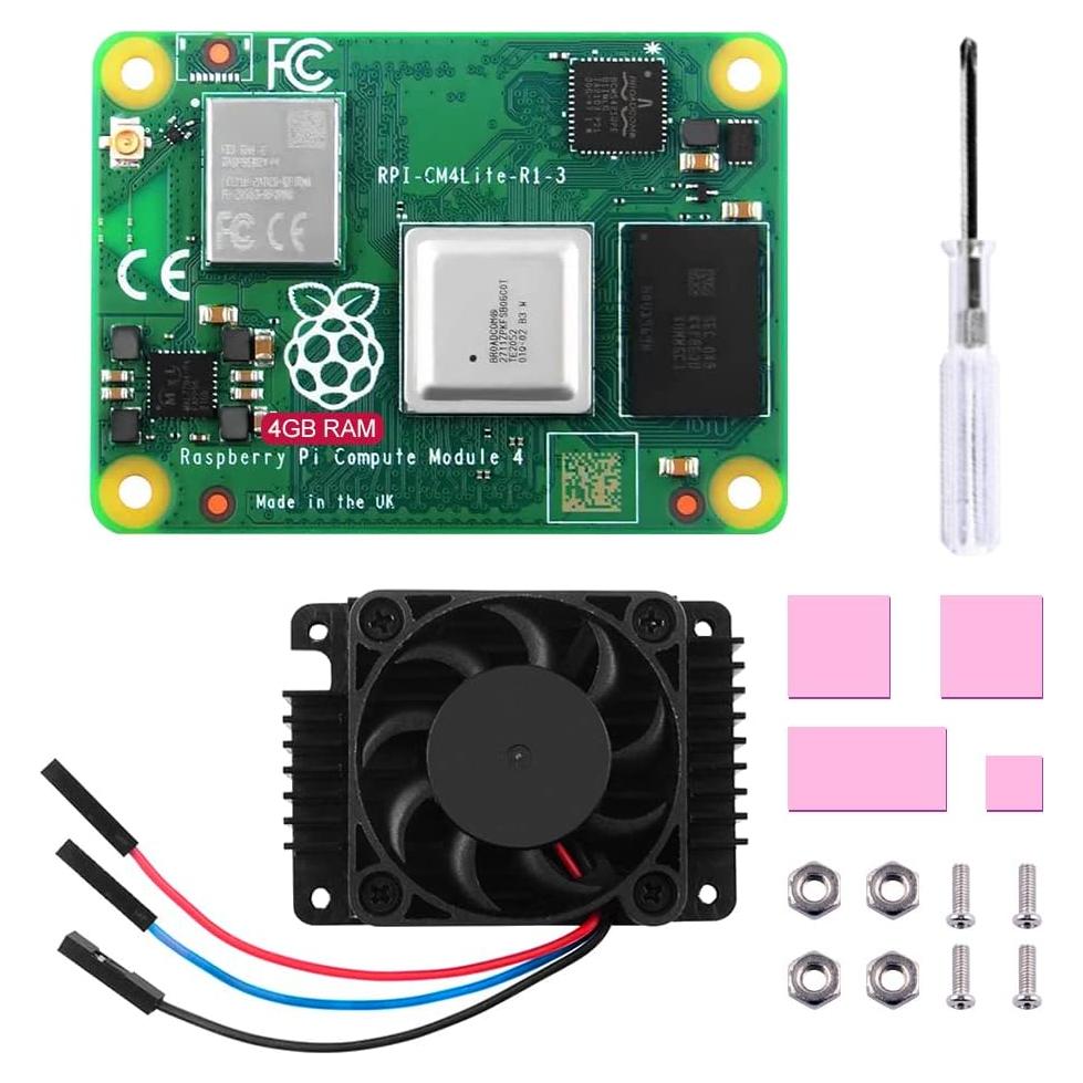 Módulo de Computación Raspberry Pi 4 4GB RAM con Disipador