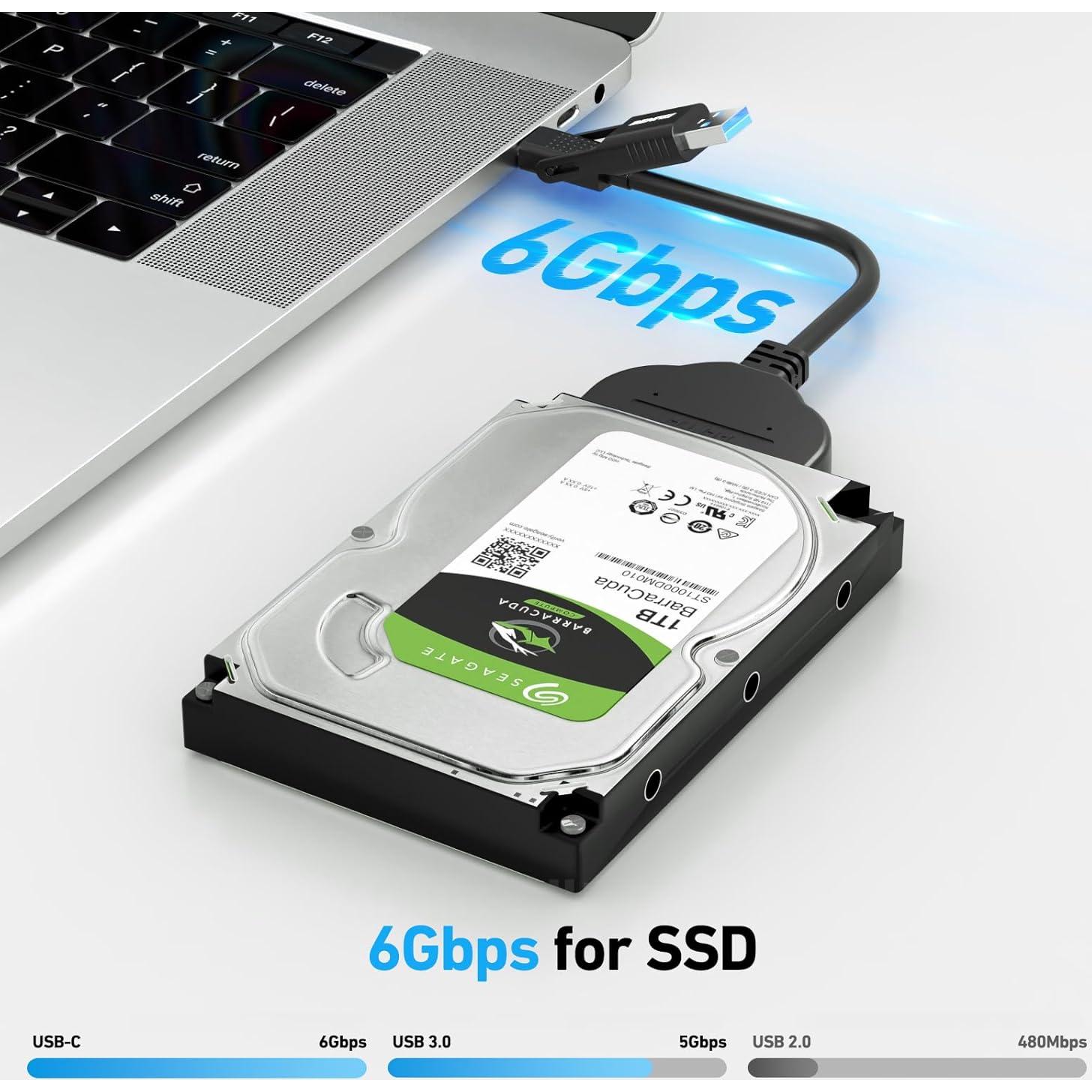 Cable SATA a USB-C/USB 3.0 BENFEI para HDD/SSD 2.5"