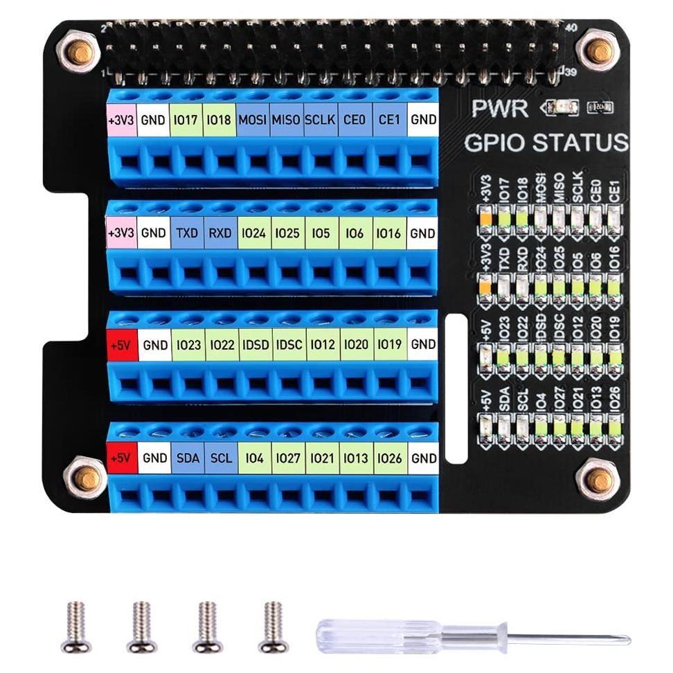 Bloque de Terminal de Tornillo GPIO GeeekPi para Raspberry Pi