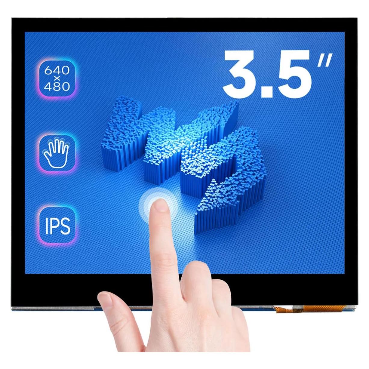 Pantalla táctil LCD 3.5" Waveshare para Raspberry Pi 640x480