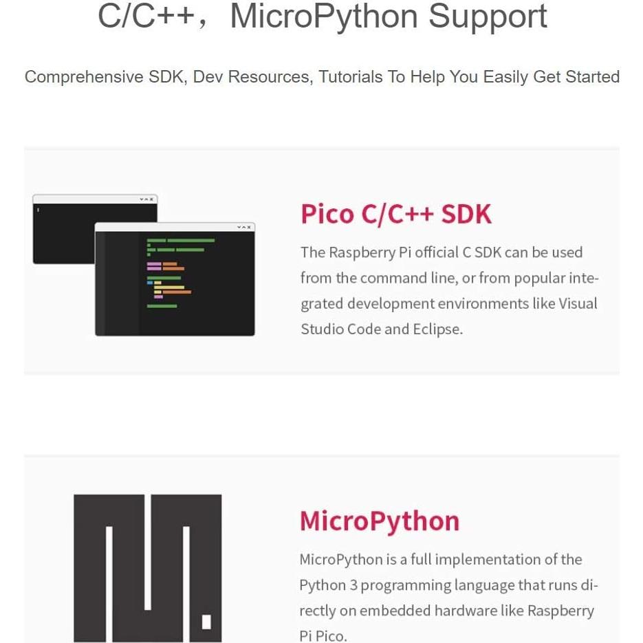 Placa Raspberry Pi Pico con encabezado pre-soldado 133 MHz