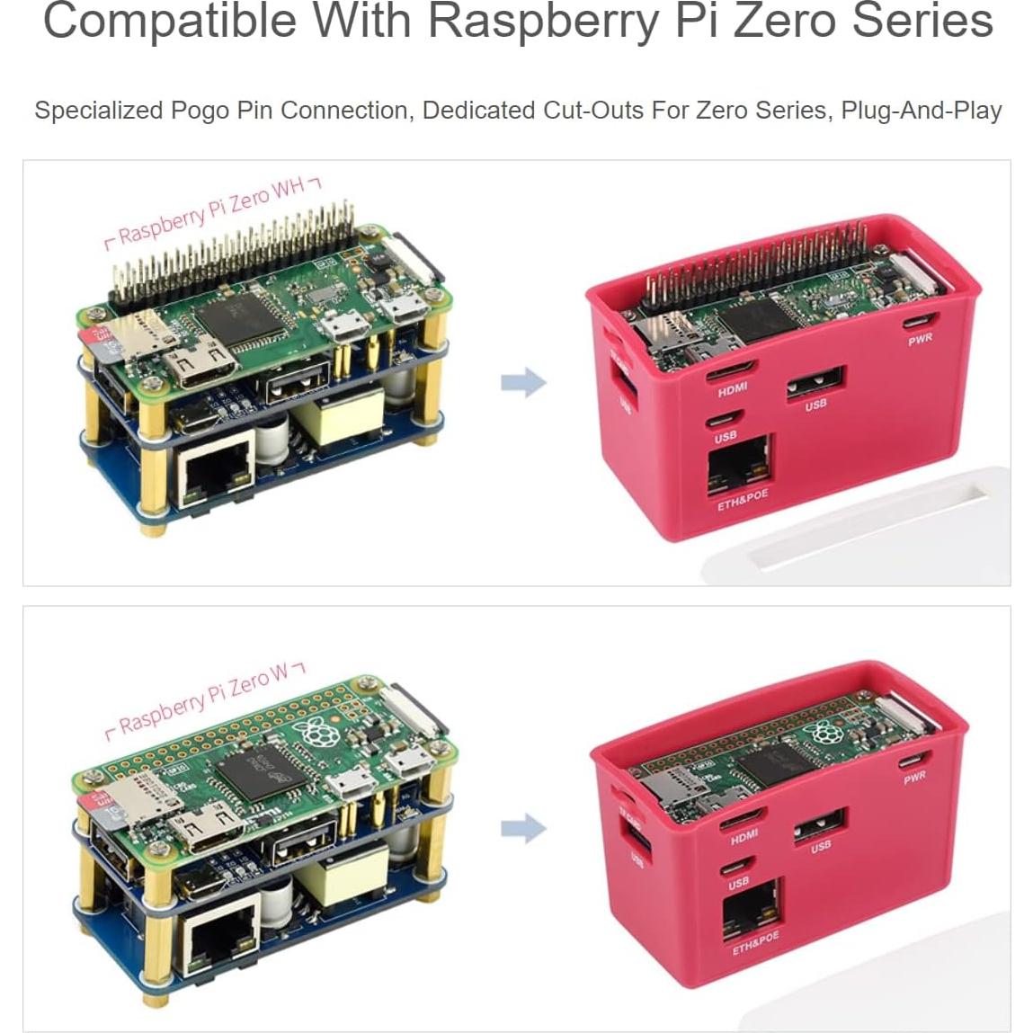 HUB PoE Ethernet USB Waveshare para Raspberry Pi Zero