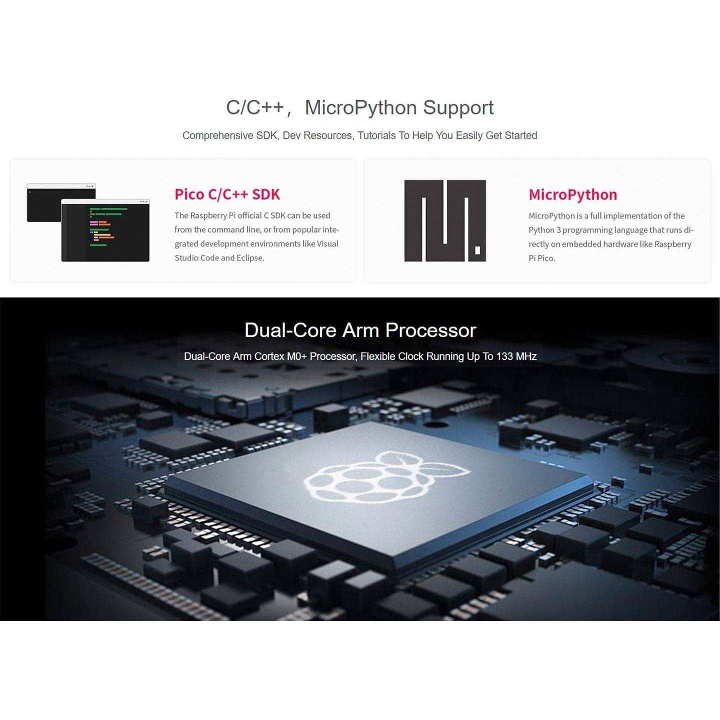 Placa Raspberry Pi Pico Bicool con conector pre-soldado