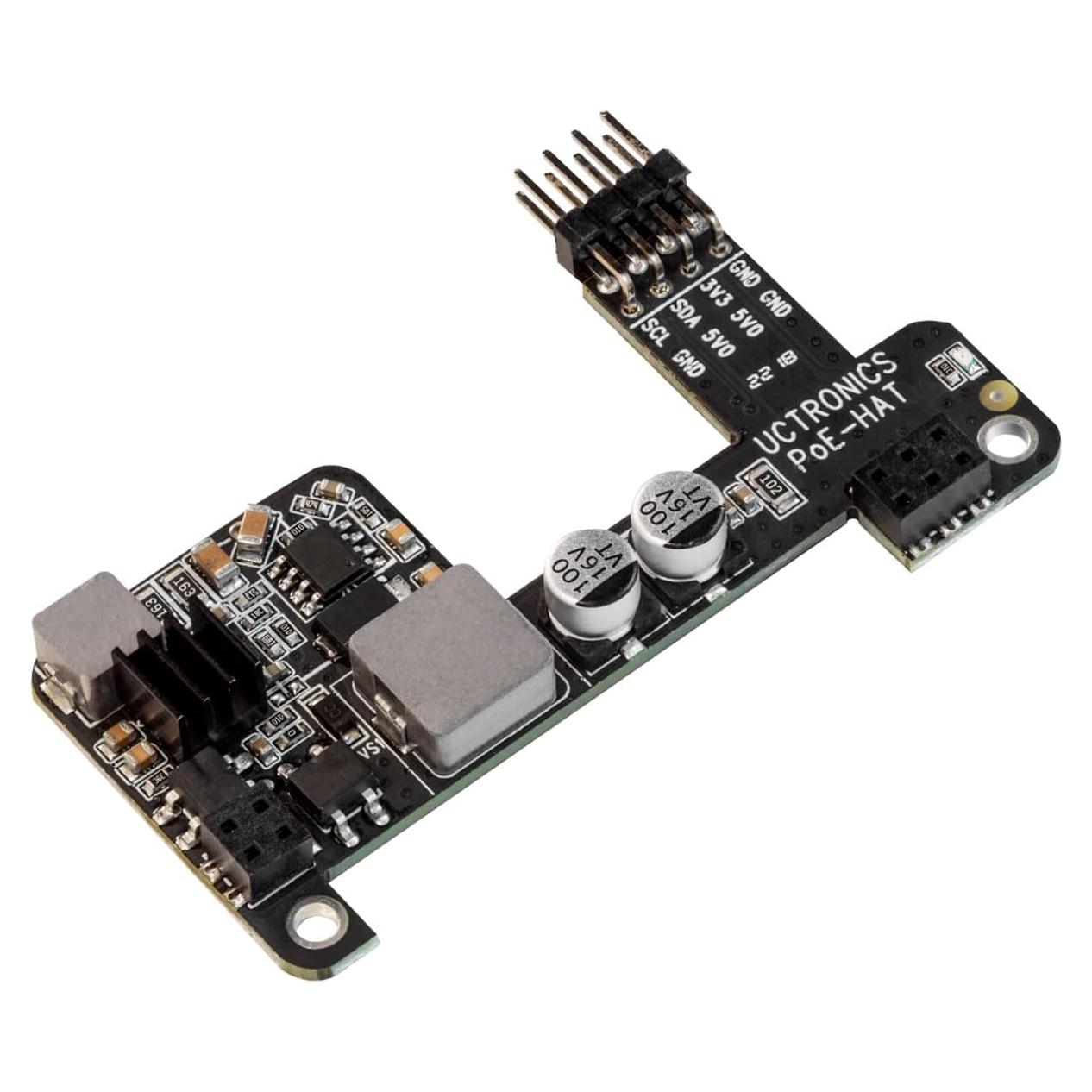 UCTRONICS PoE HAT para Raspberry Pi 4B y 3B+, 5V 2.5A