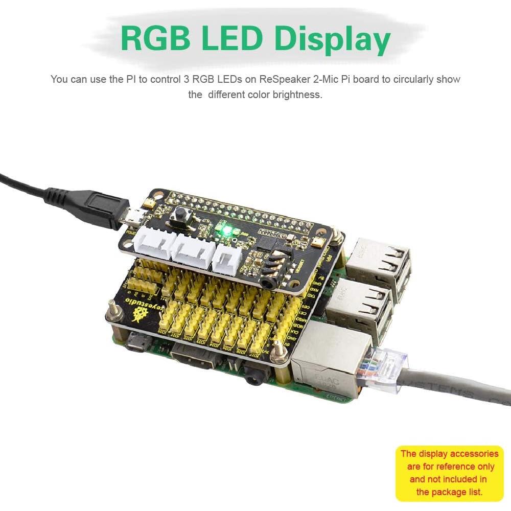 KEYESTUDIO ReSpeaker 2-Mic Pi HAT V1.0 para Raspberry Pi