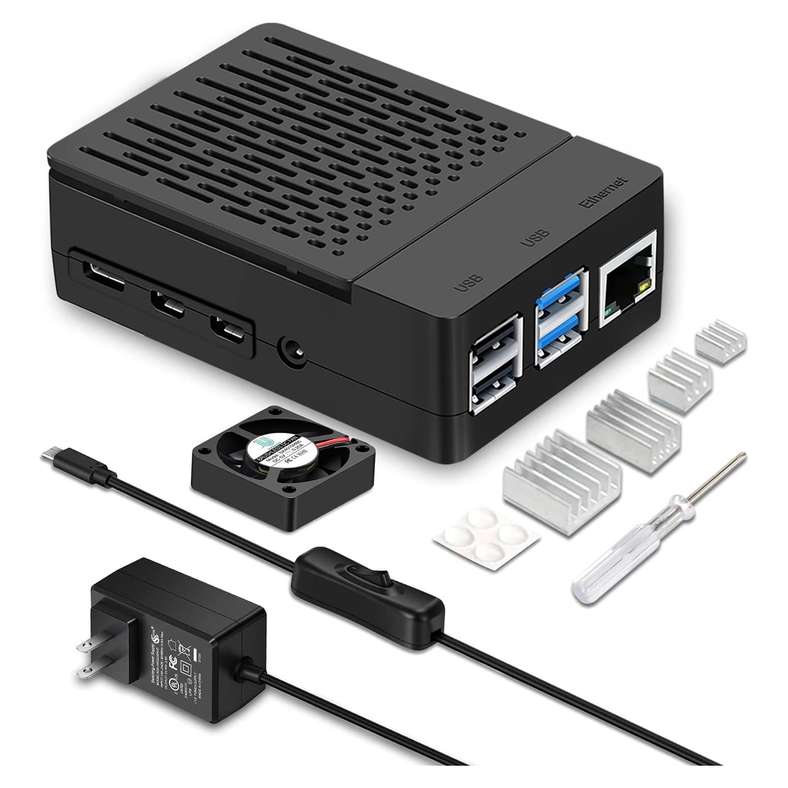 Caja Refrigeración iUniker para Raspberry Pi 4 con Ventilador 40mm