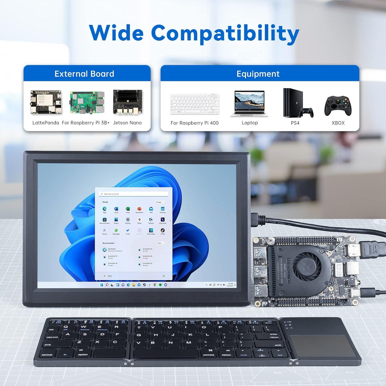 Monitor Portátil SunFounder 10.1" para Raspberry Pi 1280x800