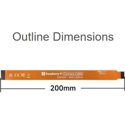 Cable Flexible CSI FPC Oficial Wonrabai 20cm 22Pin a 15Pin