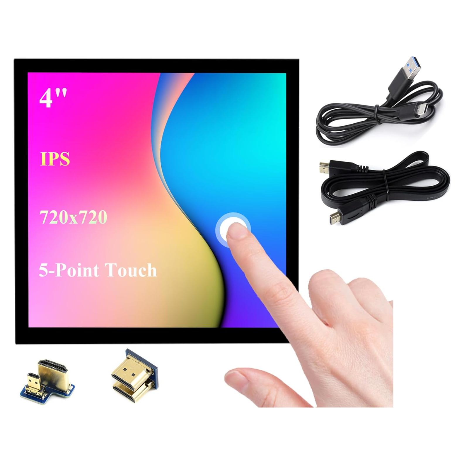 Pantalla Táctil LCD HDMI 4" UeeKKoo 720x720 IPS