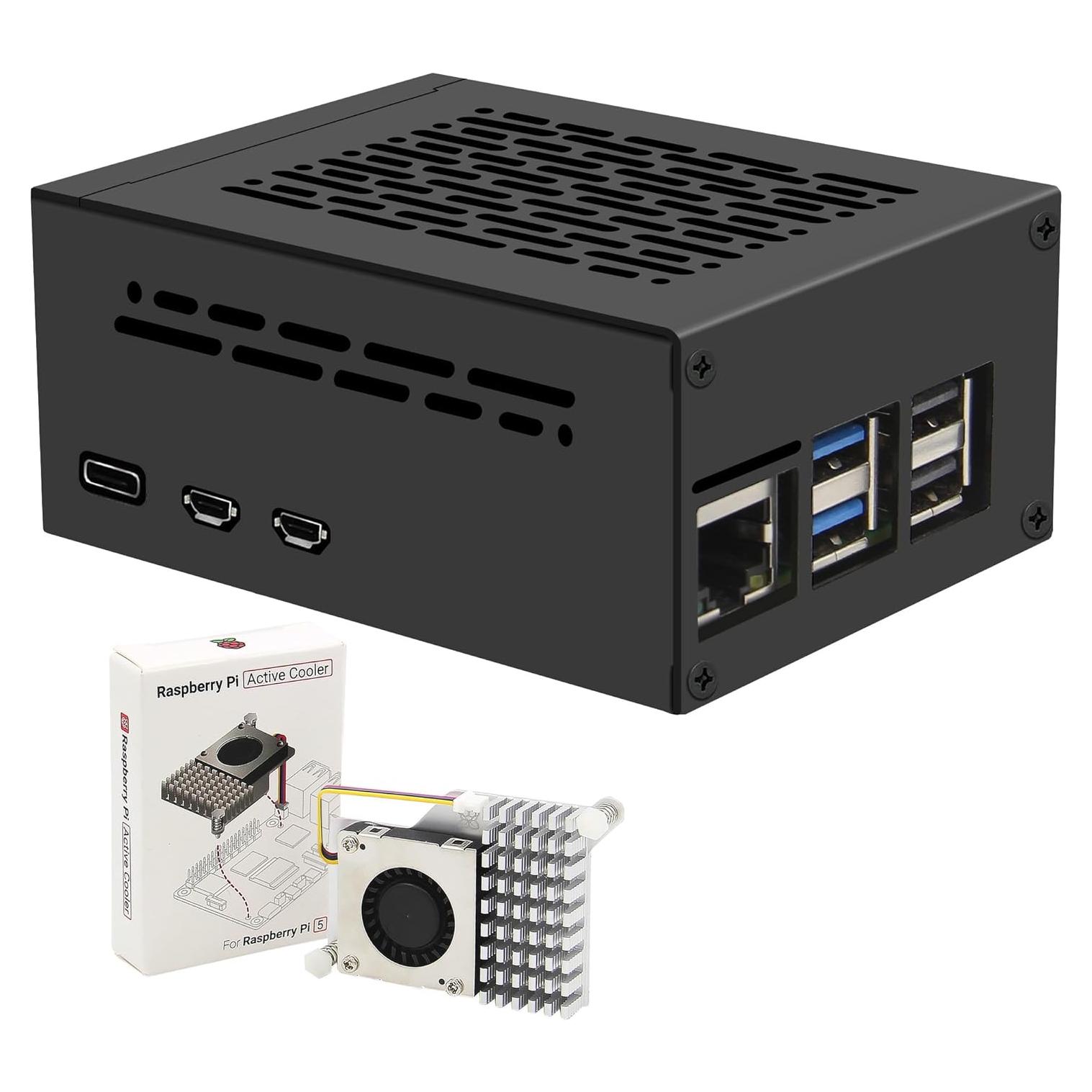 Caja Metal PCIe Geekworm P579-V2 para Raspberry Pi 5