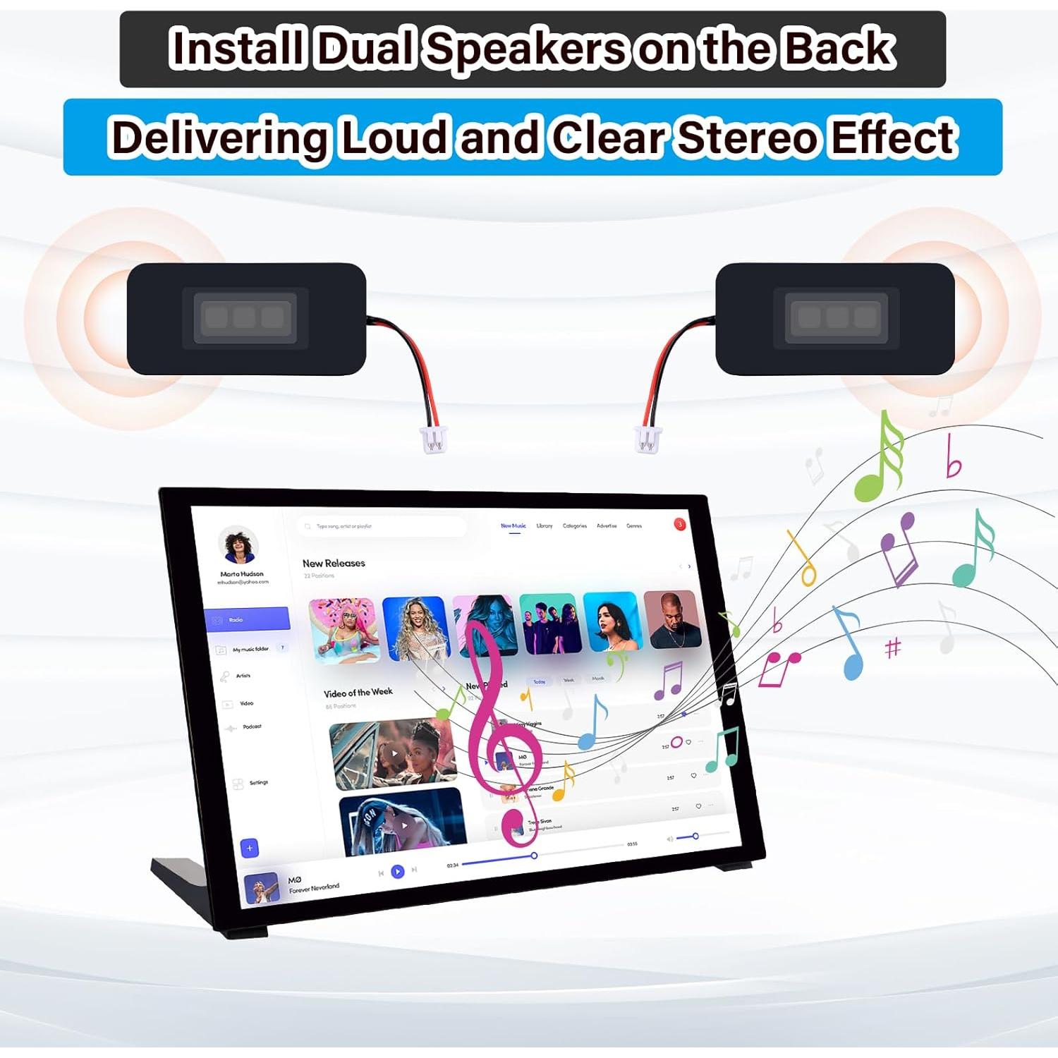 Pantalla Táctil Capacitiva 10.1" GeeekPi 1280x800 HDMI