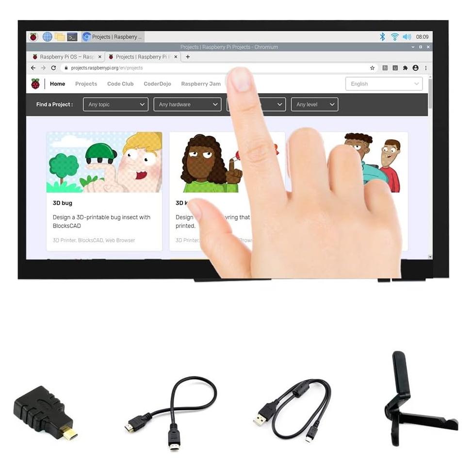 Módulo Pantalla Táctil Capacitiva 7" Ingcool 1024x600