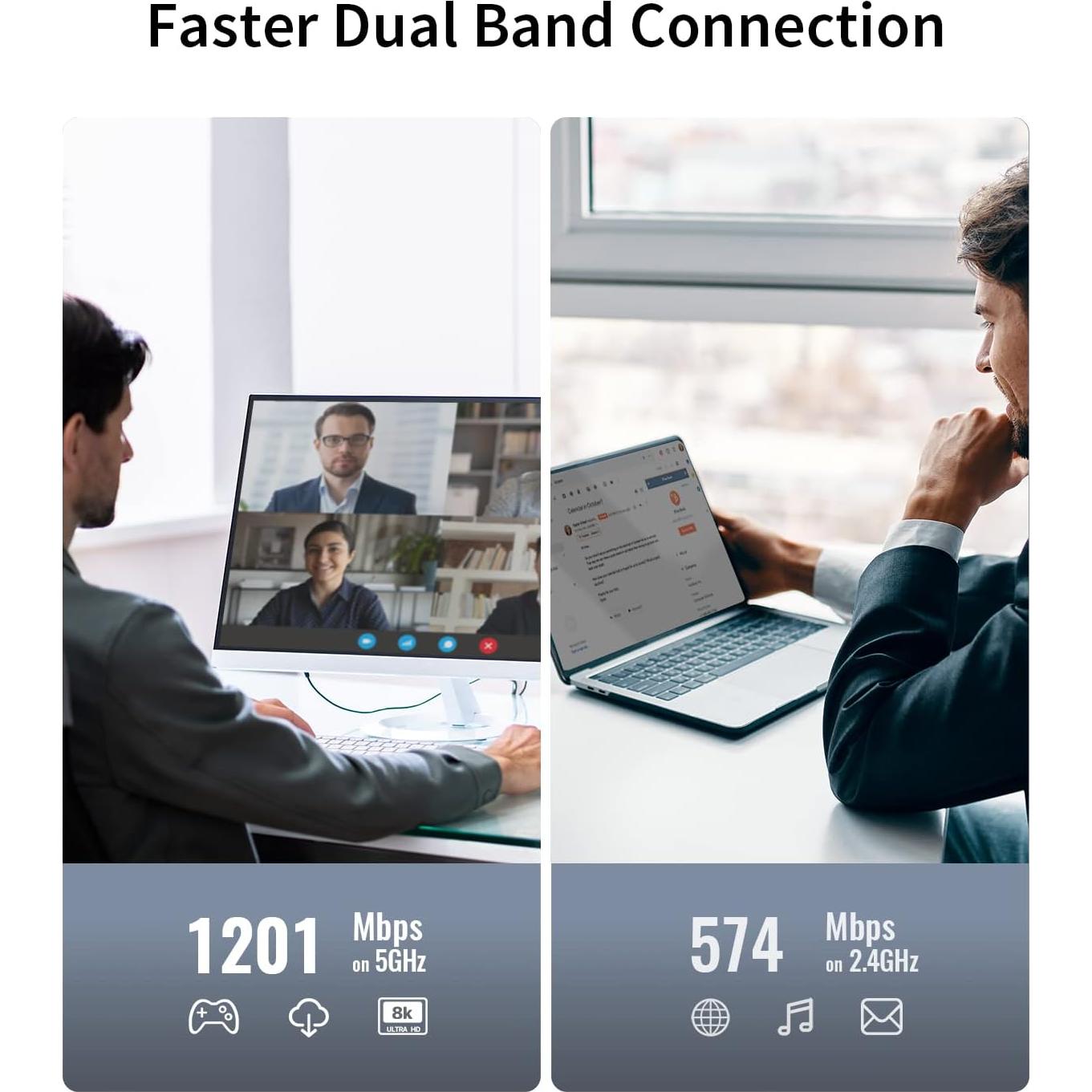 Adaptador USB WiFi 6 BrosTrend AX1800 para Linux 1800Mbps