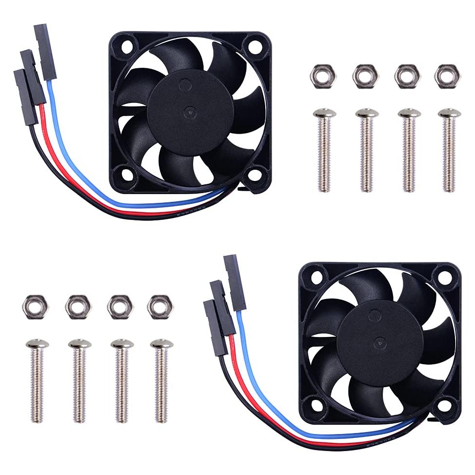 Ventilador PWM GeeekPi 40x40x10mm 2PCS 5V para Raspberry Pi