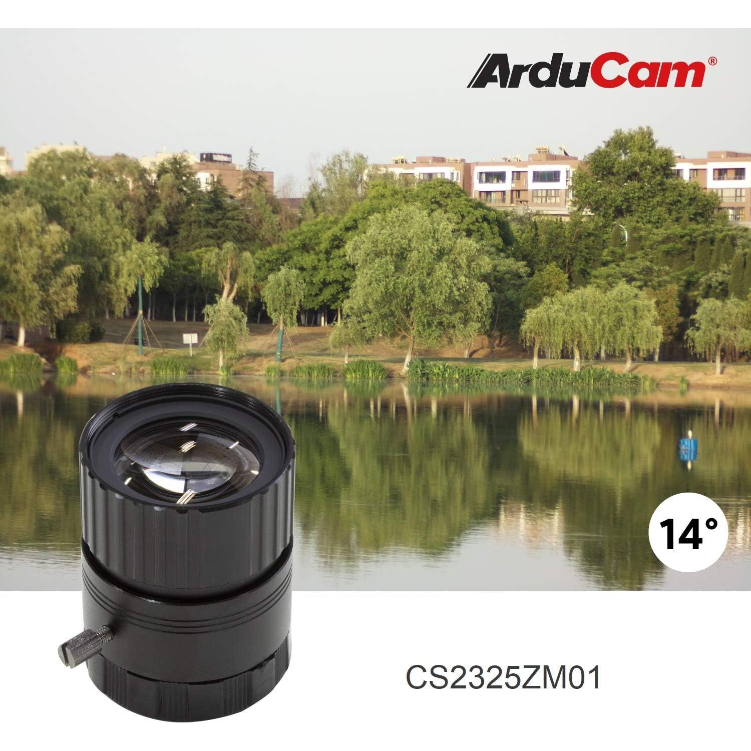 Kit de Lentes CS-Mount Arducam para Cámara Raspberry Pi HQ 5 Piezas