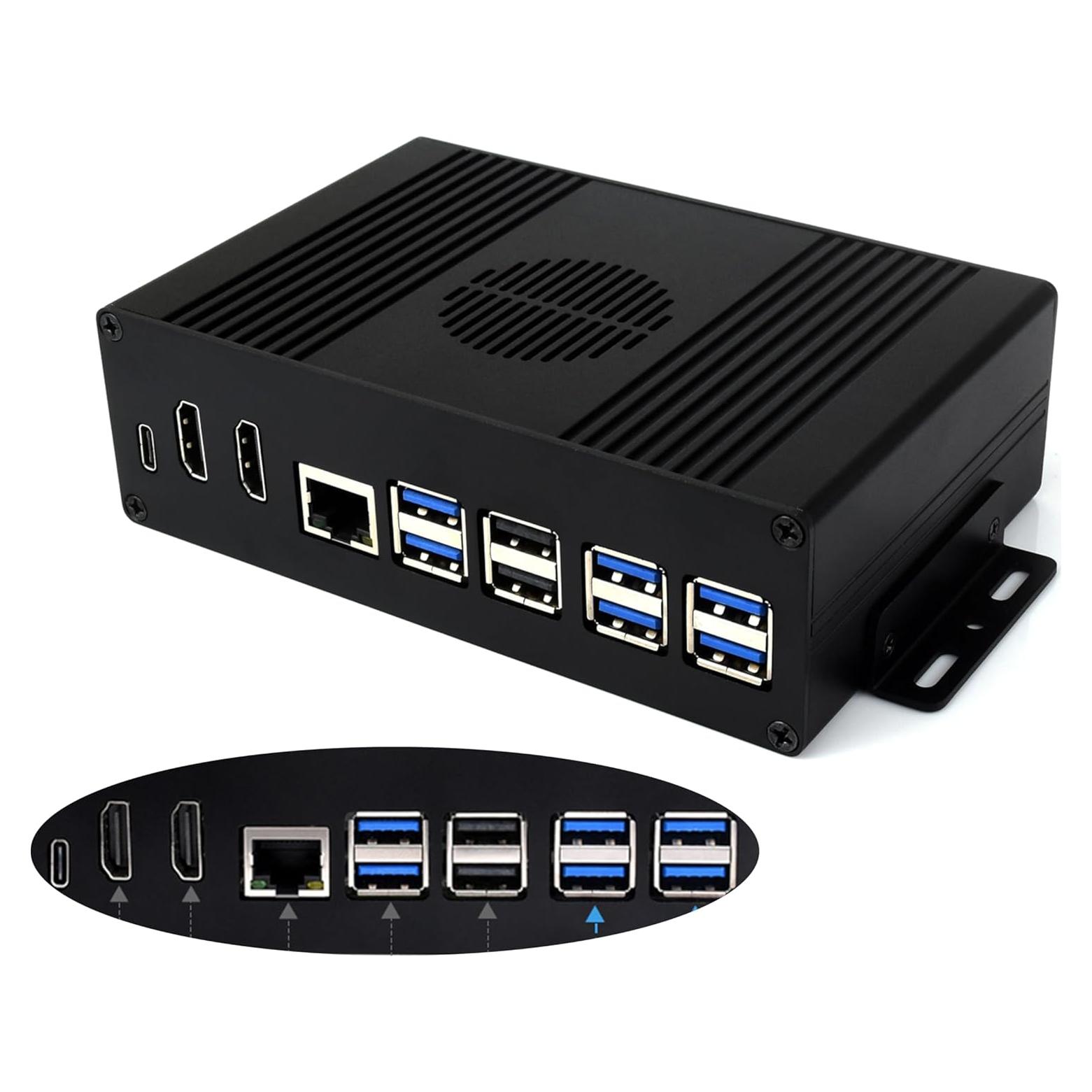 Kit Mini-Computadora Multifuncional Wonrabai Pi5 Módulo BOX-B