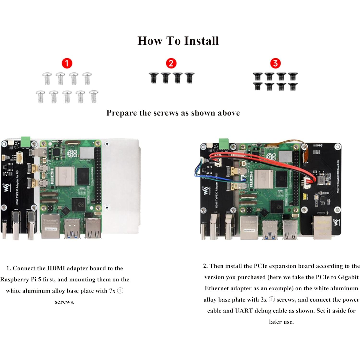 Kit Mini-Computadora Multifuncional Wonrabai Pi5 Módulo BOX-B