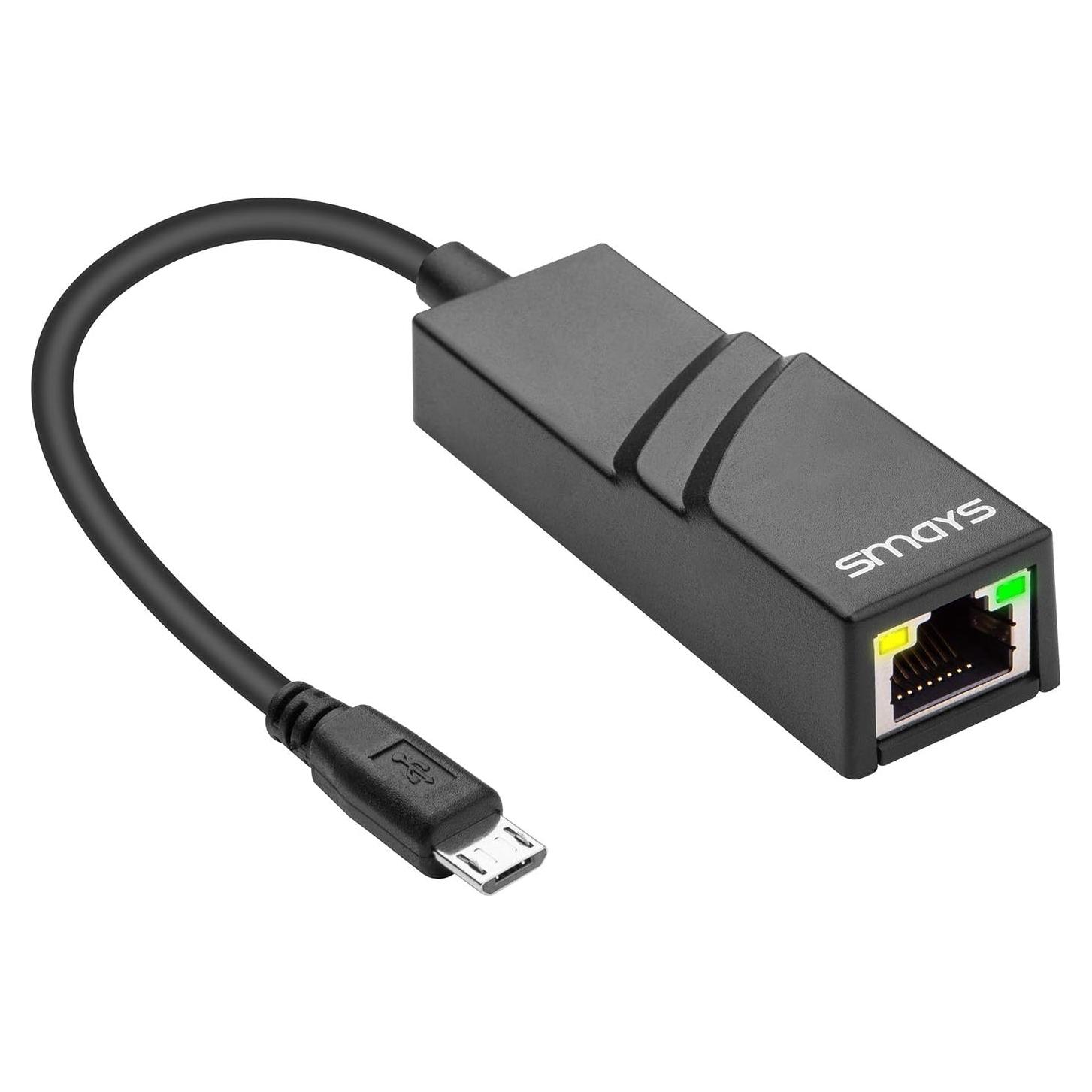 Adaptador Ethernet Micro USB OTG SMAYS para Raspberry Pi y Android