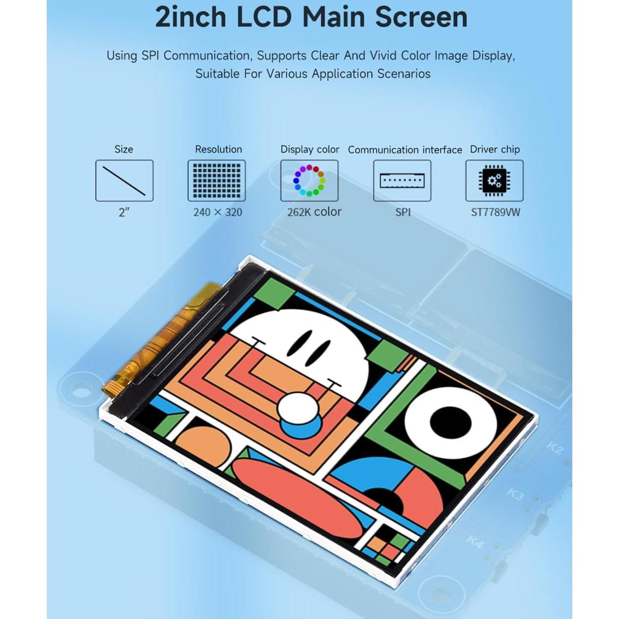 HAT OLED/LCD Wonrabai para Raspberry Pi 2" IPS y 0.96" OLED