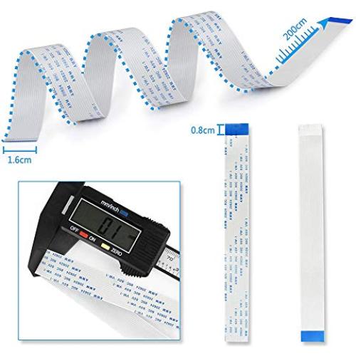 2 Cables de Extensión 200cm para Cámara Raspberry Pi DORHEA