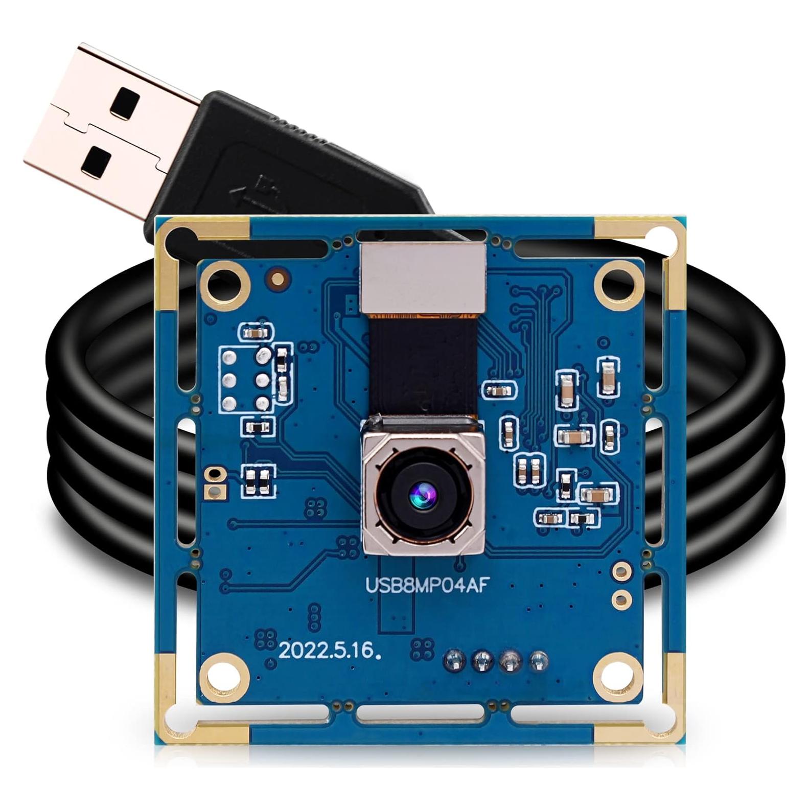 Cámara USB ELP 8MP Autofocus 4K para PC y Raspberry Pi