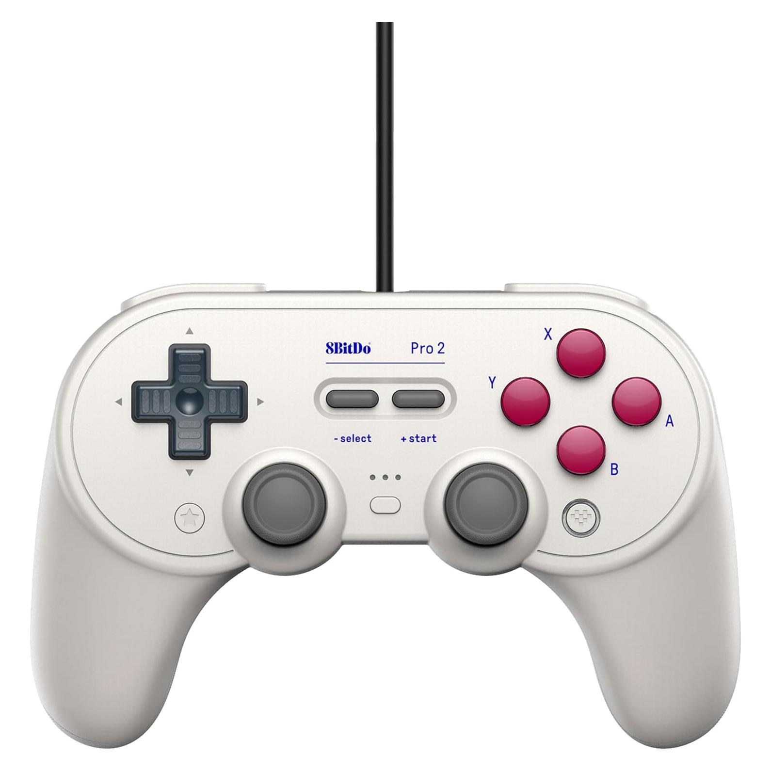Controlador con cable 8BitDo Pro 2 para Switch y PC - Edición G Clásica