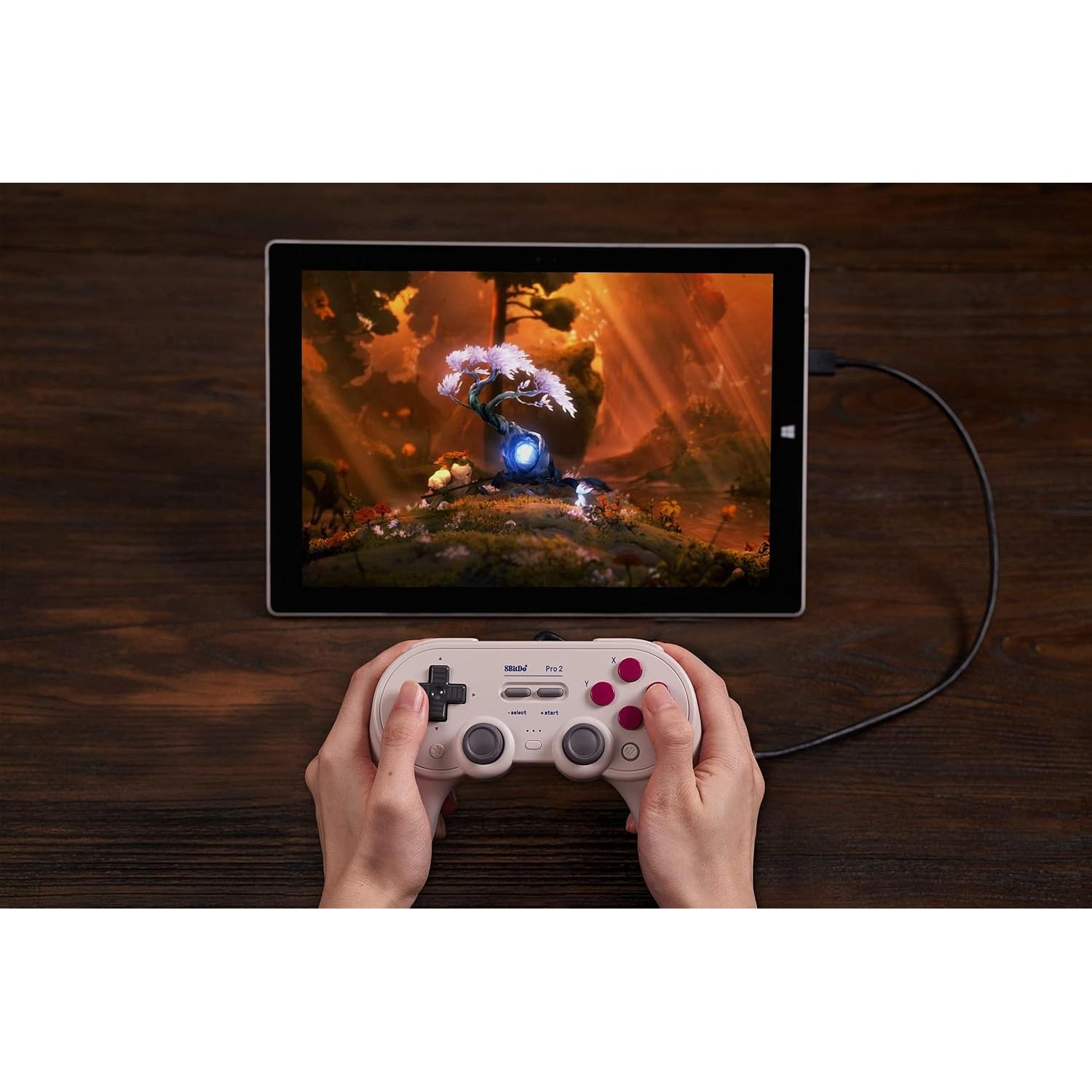 Controlador con cable 8BitDo Pro 2 para Switch y PC - Edición G Clásica