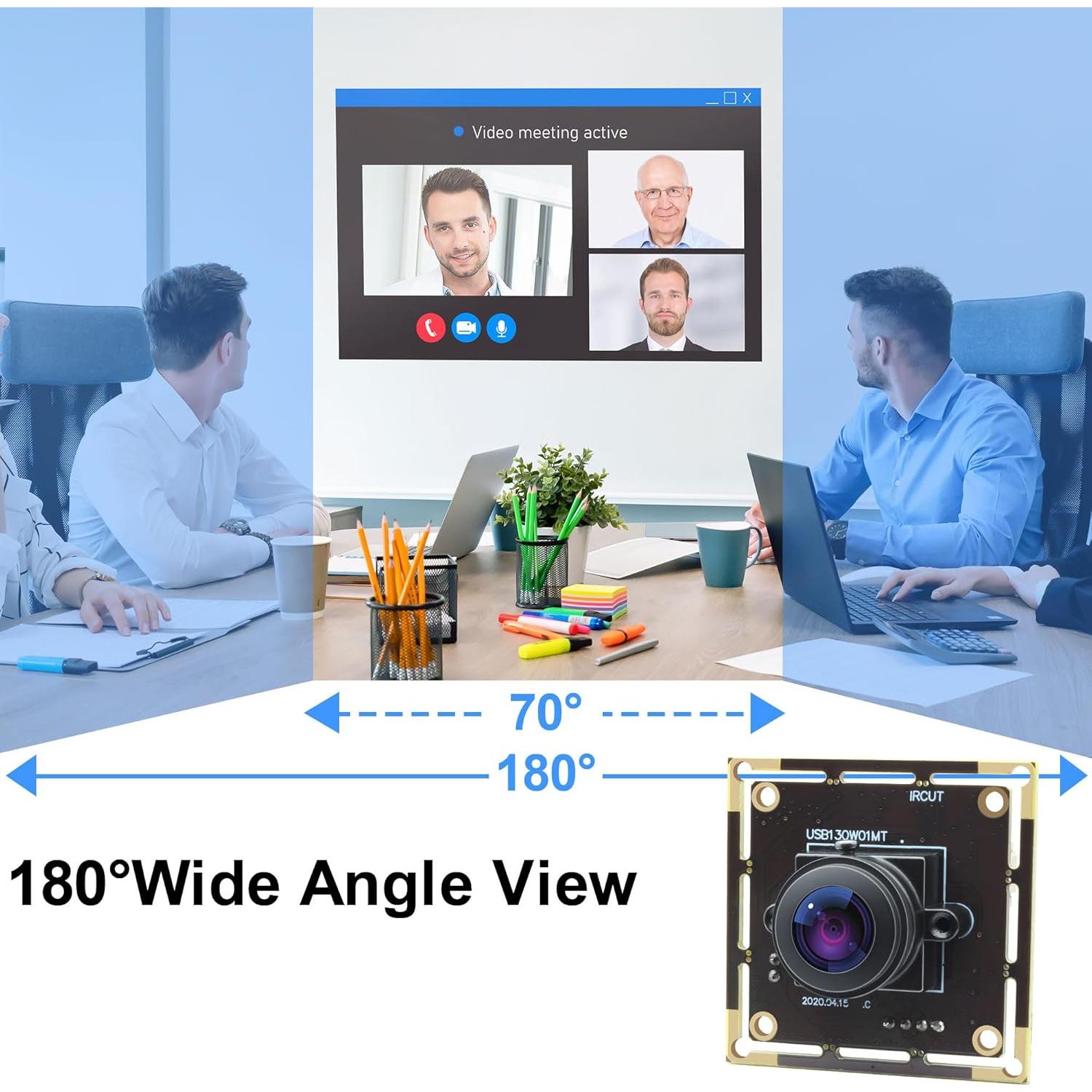 Cámara USB Magnolia 1.3MP Ojo de Pez 180° Baja Luz 0.01Lux