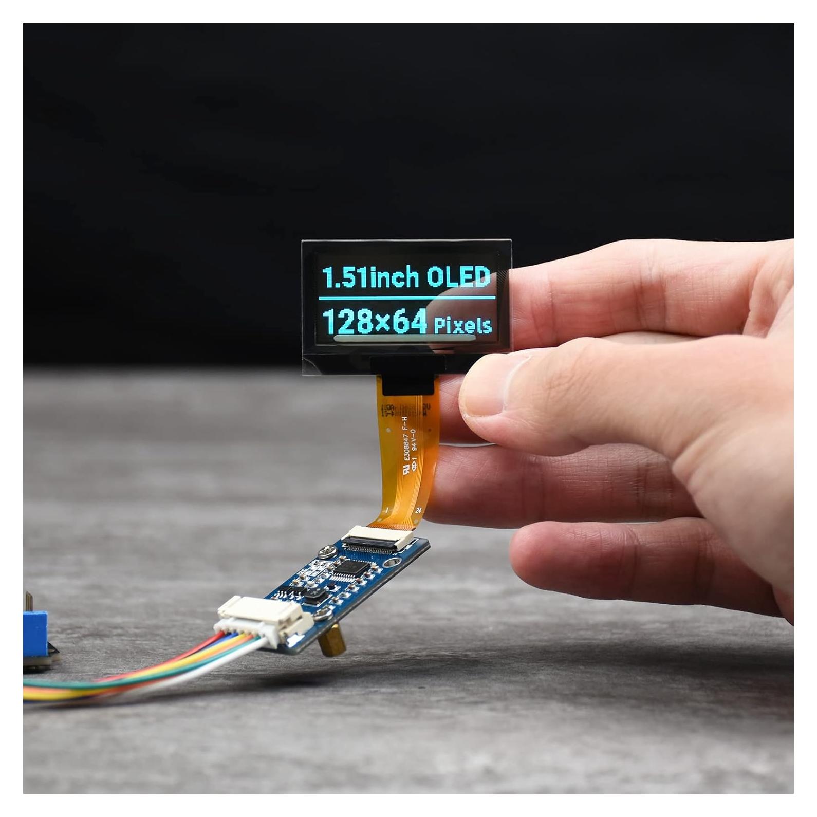 Pantalla OLED Transparente 1.51" Waveshare 128x64 SPI/I2C