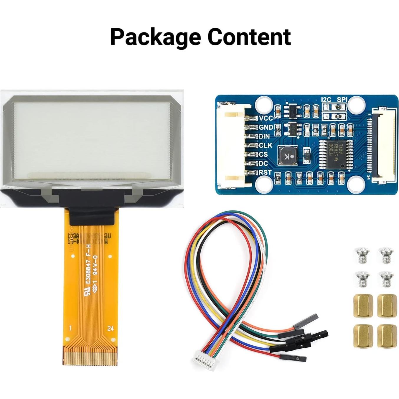 Pantalla OLED Transparente 1.51" Waveshare 128x64 SPI/I2C
