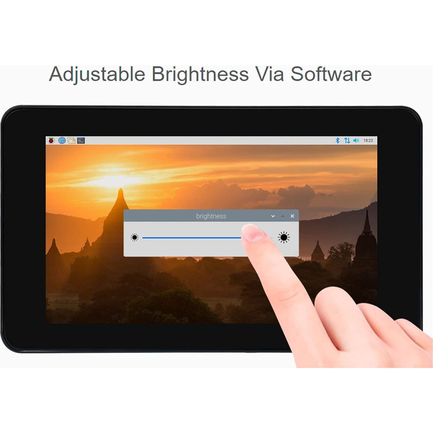 Pantalla Táctil LCD DSI 7" Waveshare 1024x600 para Raspberry Pi