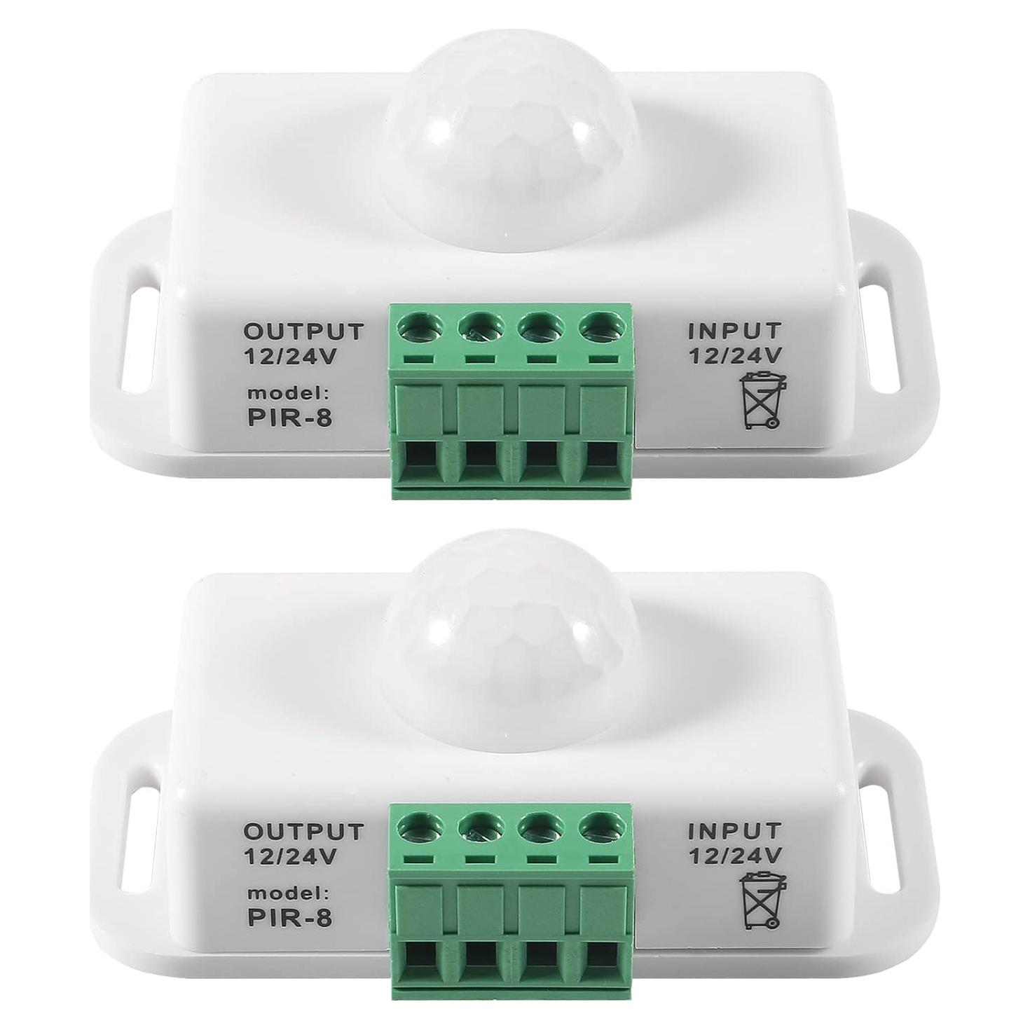 Paquete de 2 Interruptores PIR LED MELIFE 12-24V Blanco