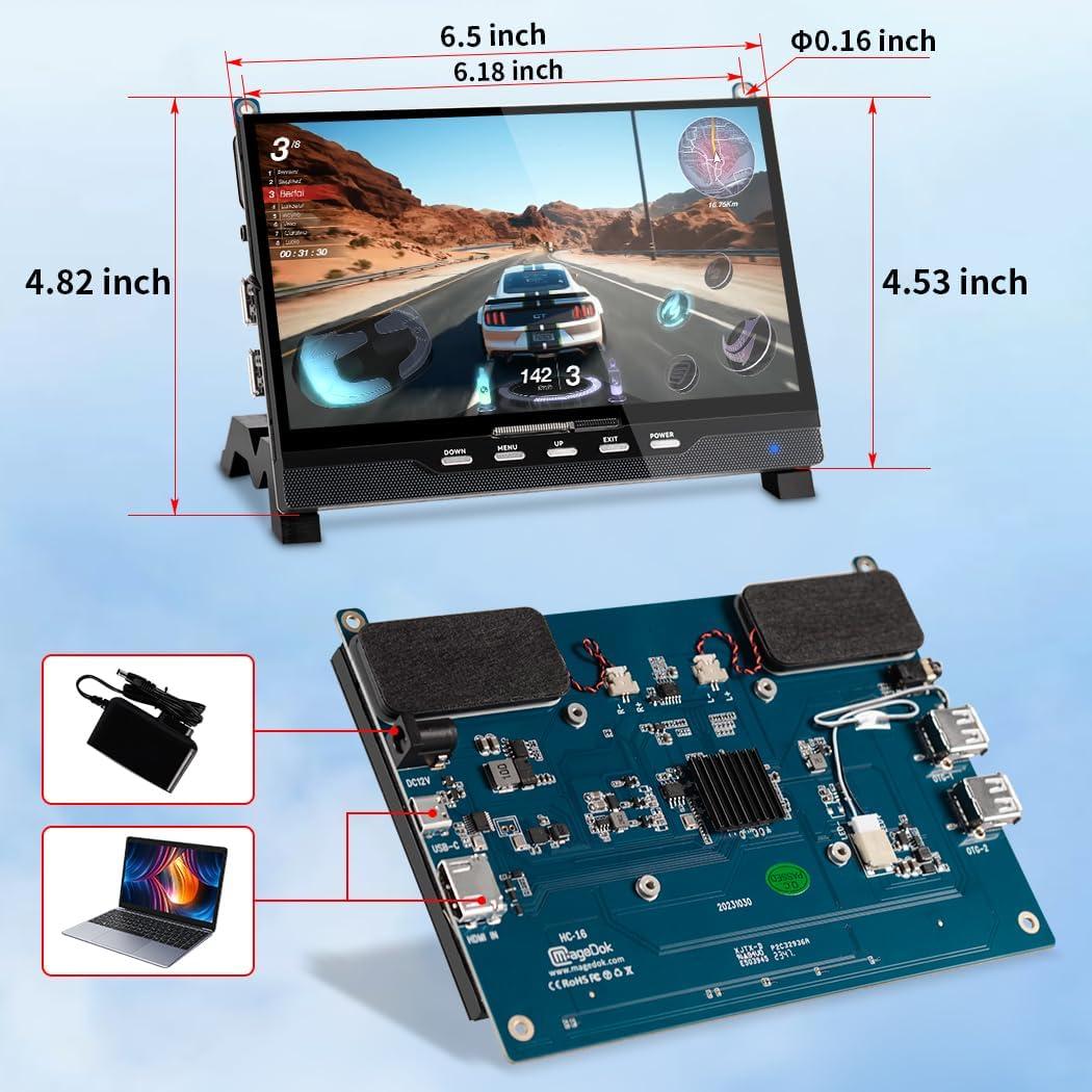 Pantalla Táctil HDMI 7" Magedok T007-2 1024x600 IPS