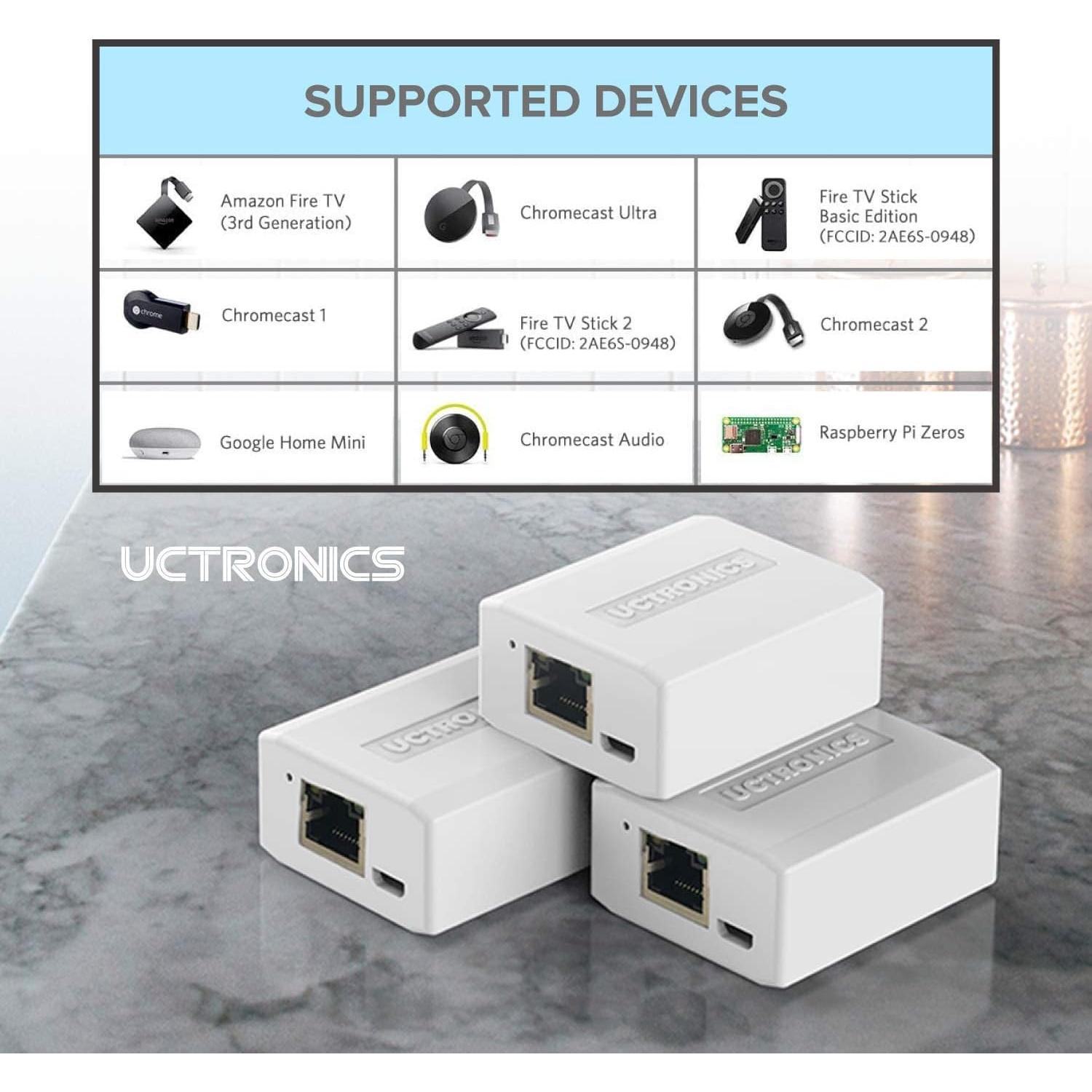 Adaptador Ethernet y PoE UCTRONICS para Raspberry Pi Zero