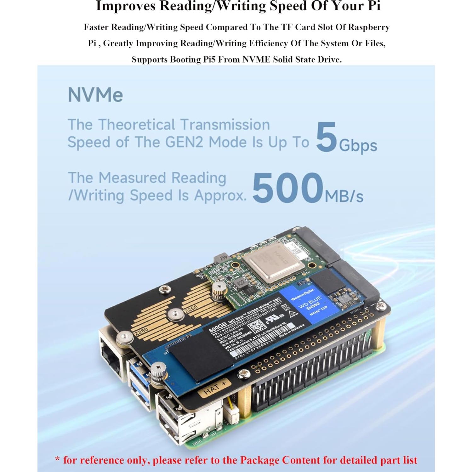 Adaptador PCIe a M.2 NVMe Wonrabai para Raspberry Pi 5