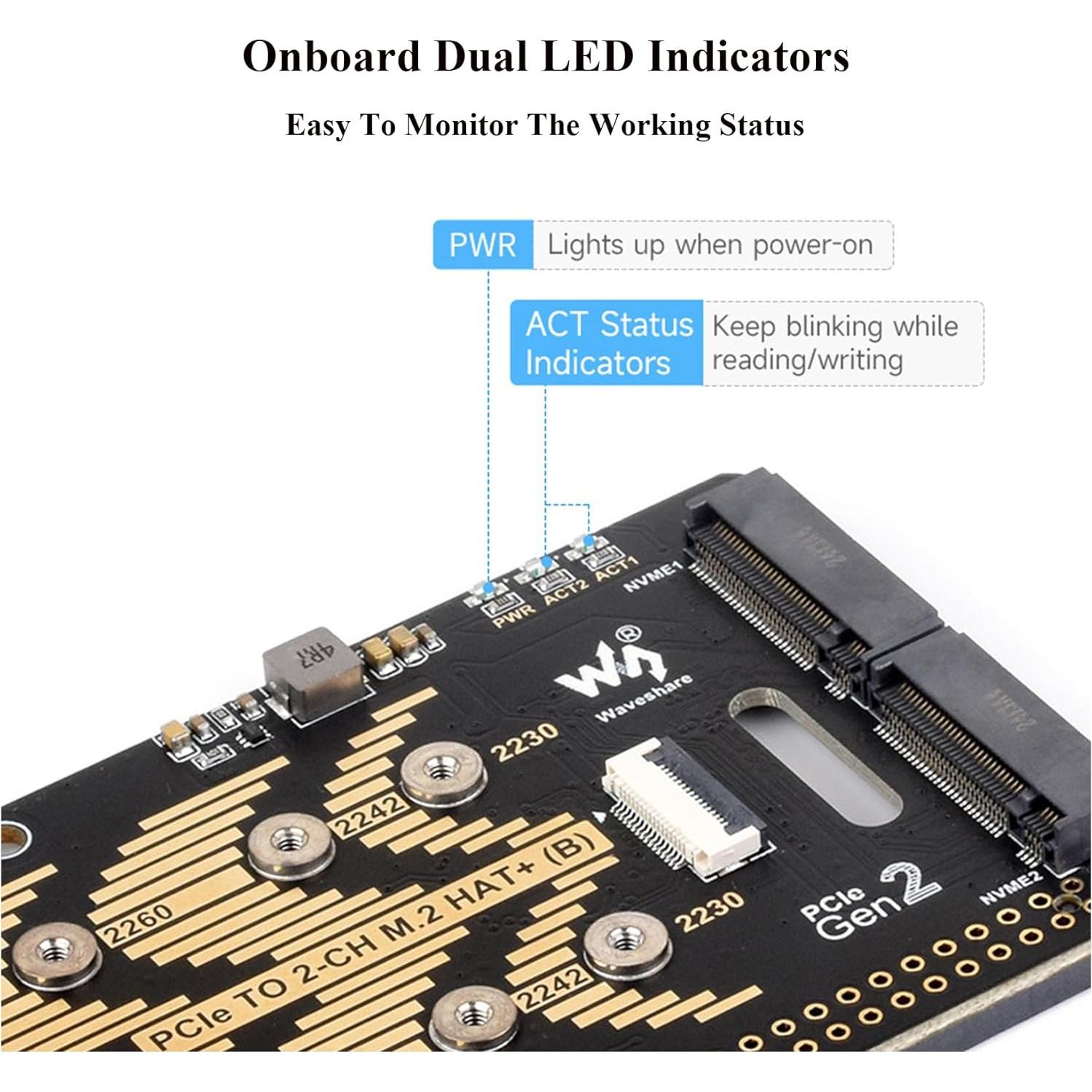 Adaptador PCIe a M.2 NVMe Wonrabai para Raspberry Pi 5