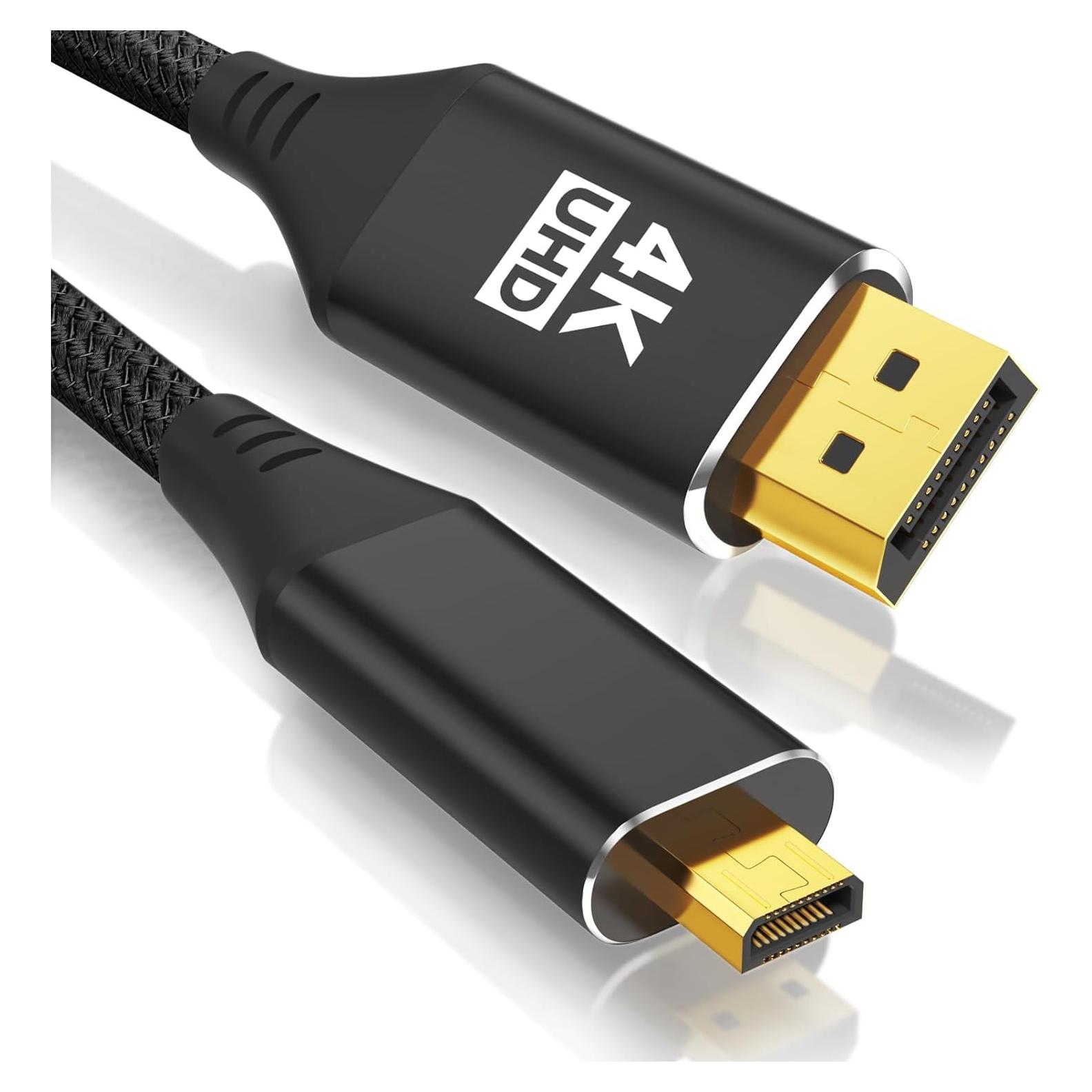 Cable Micro HDMI a DisplayPort 1m KOMGIKL 4K@60Hz