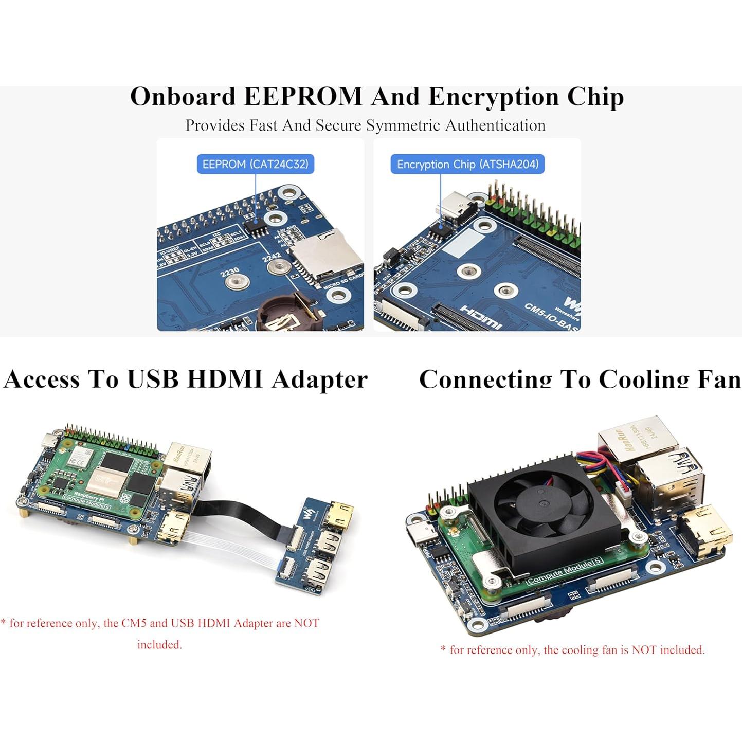 Mini Base Board B Wonrabai para Raspberry Pi Compute Module 5