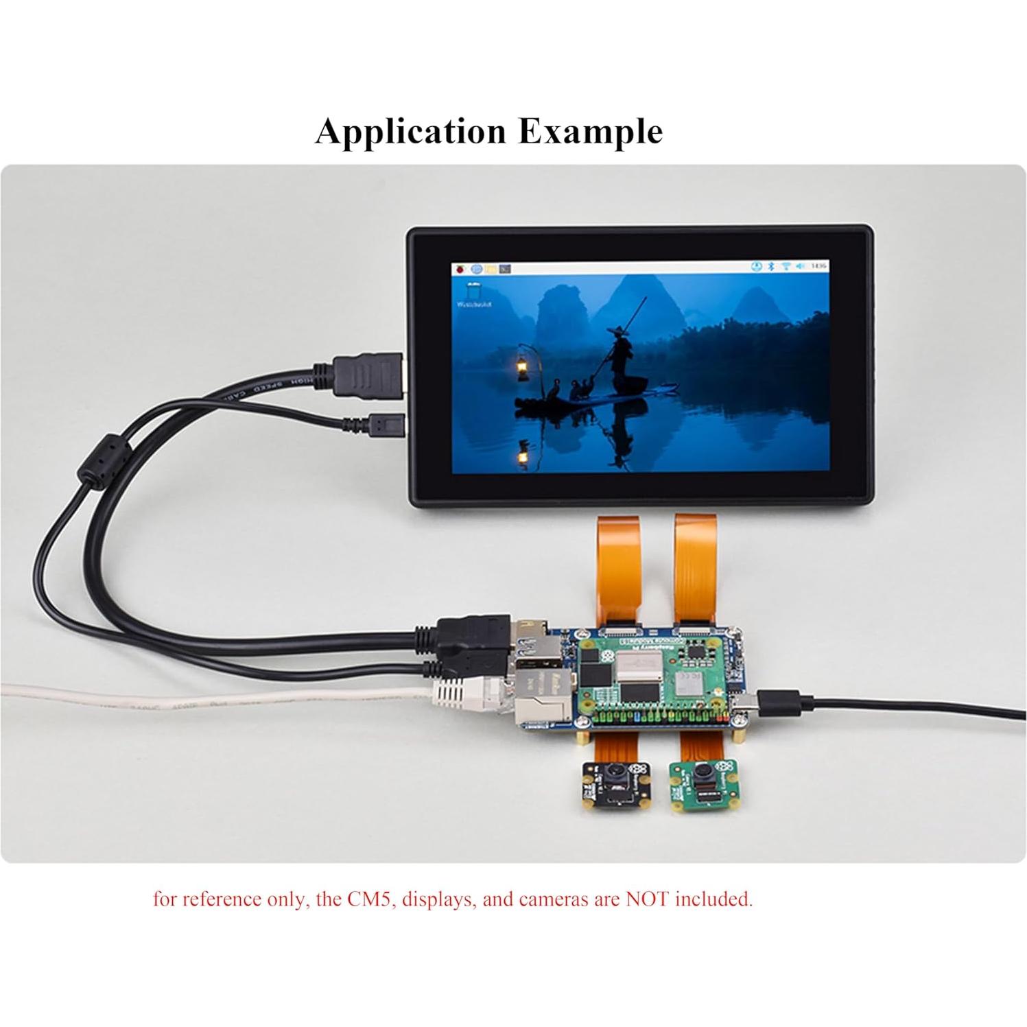 Mini Base Board B Wonrabai para Raspberry Pi Compute Module 5