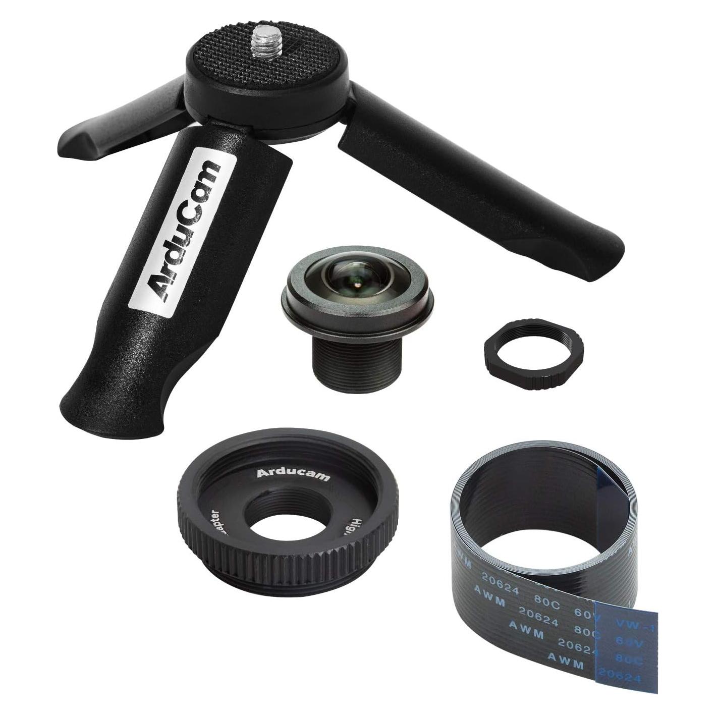 Paquete Lente Fisheye M12 180° para Cámara HQ Raspberry Pi