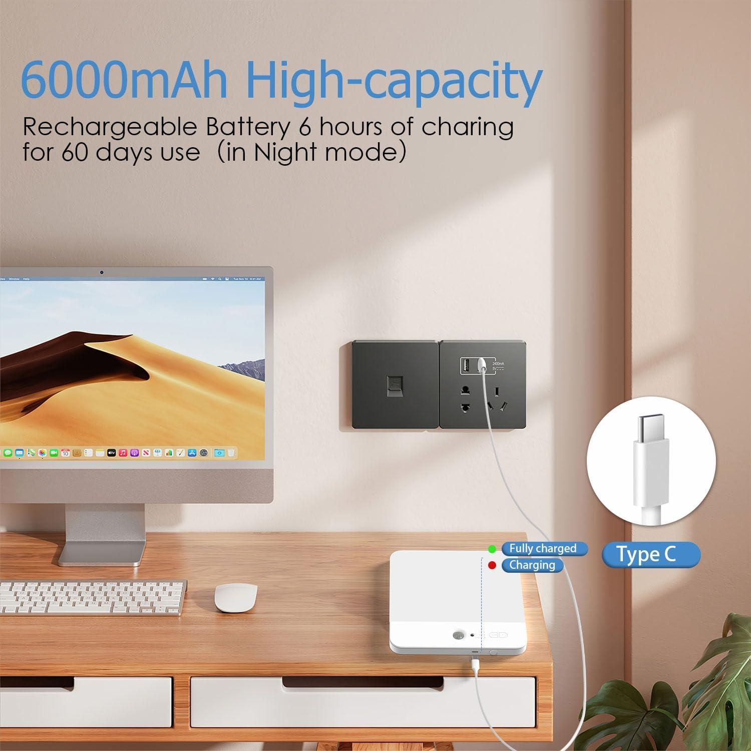 Luz de Techo Inalámbrica NARUNDREN con Sensor de Movimiento 6000mAh