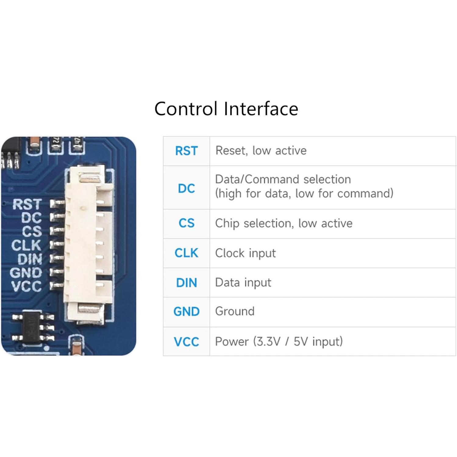 Módulo OLED 2.42" Waveshare 128x64 SPI/I2C Blanco