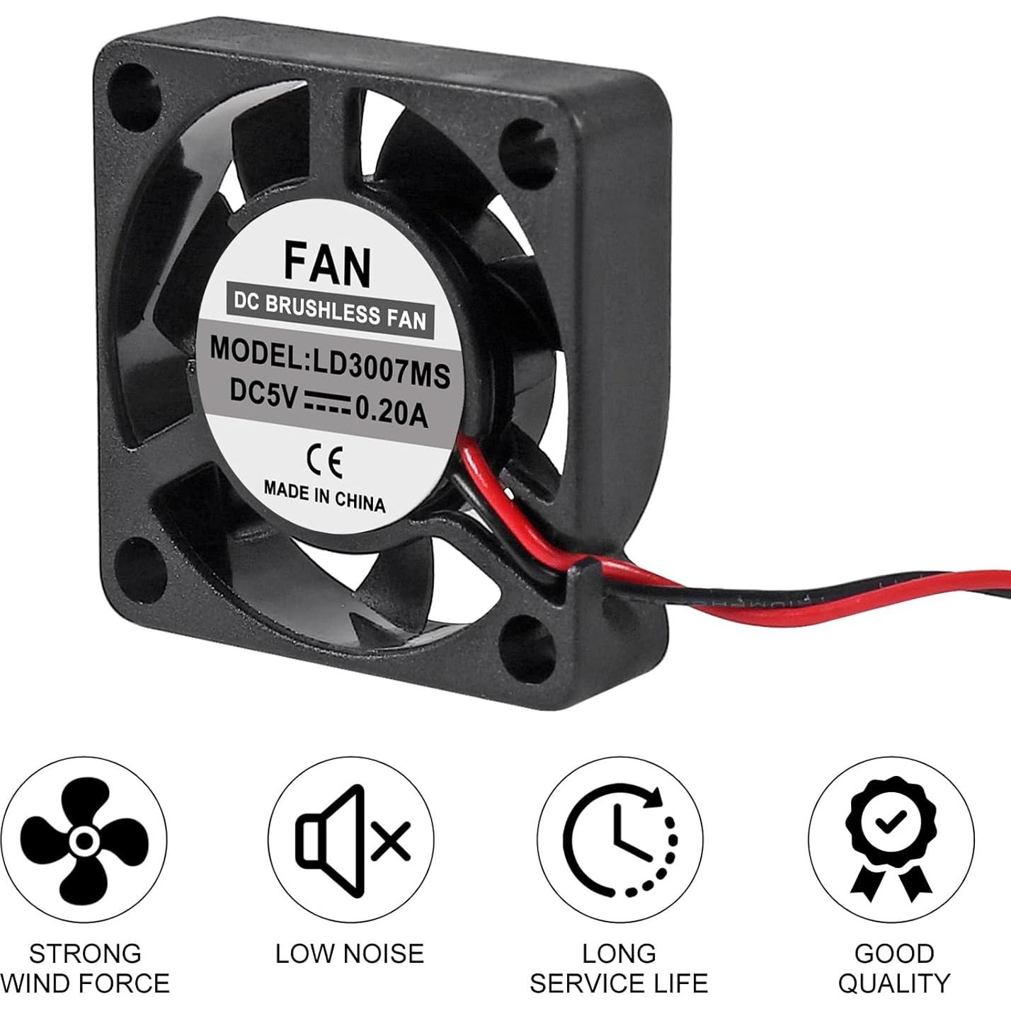 Ventilador de Enfriamiento D-FLIFE 30x30x7mm para Raspberry Pi