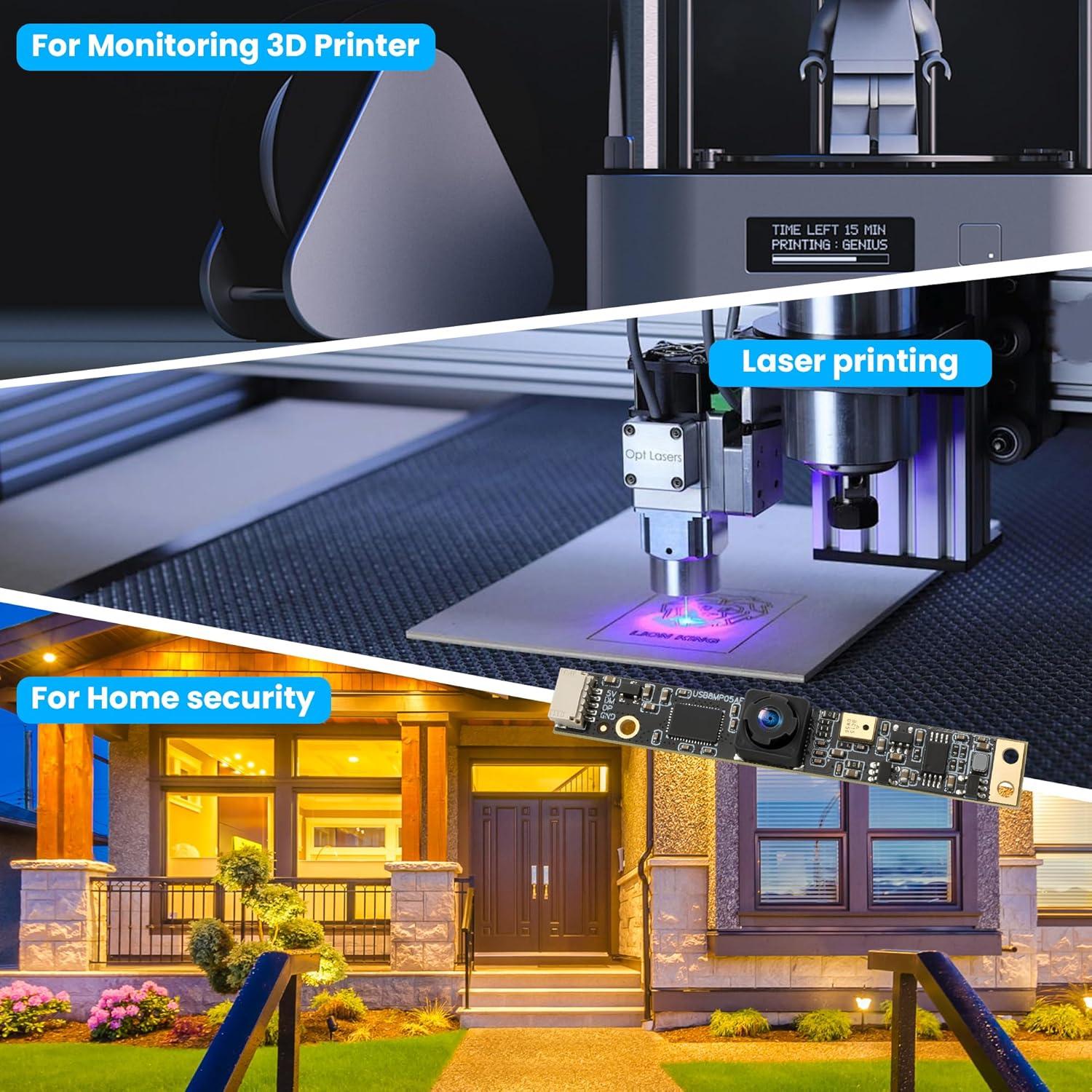 Cámara USB ELP 8MP con Micrófono y Lente Gran Angular