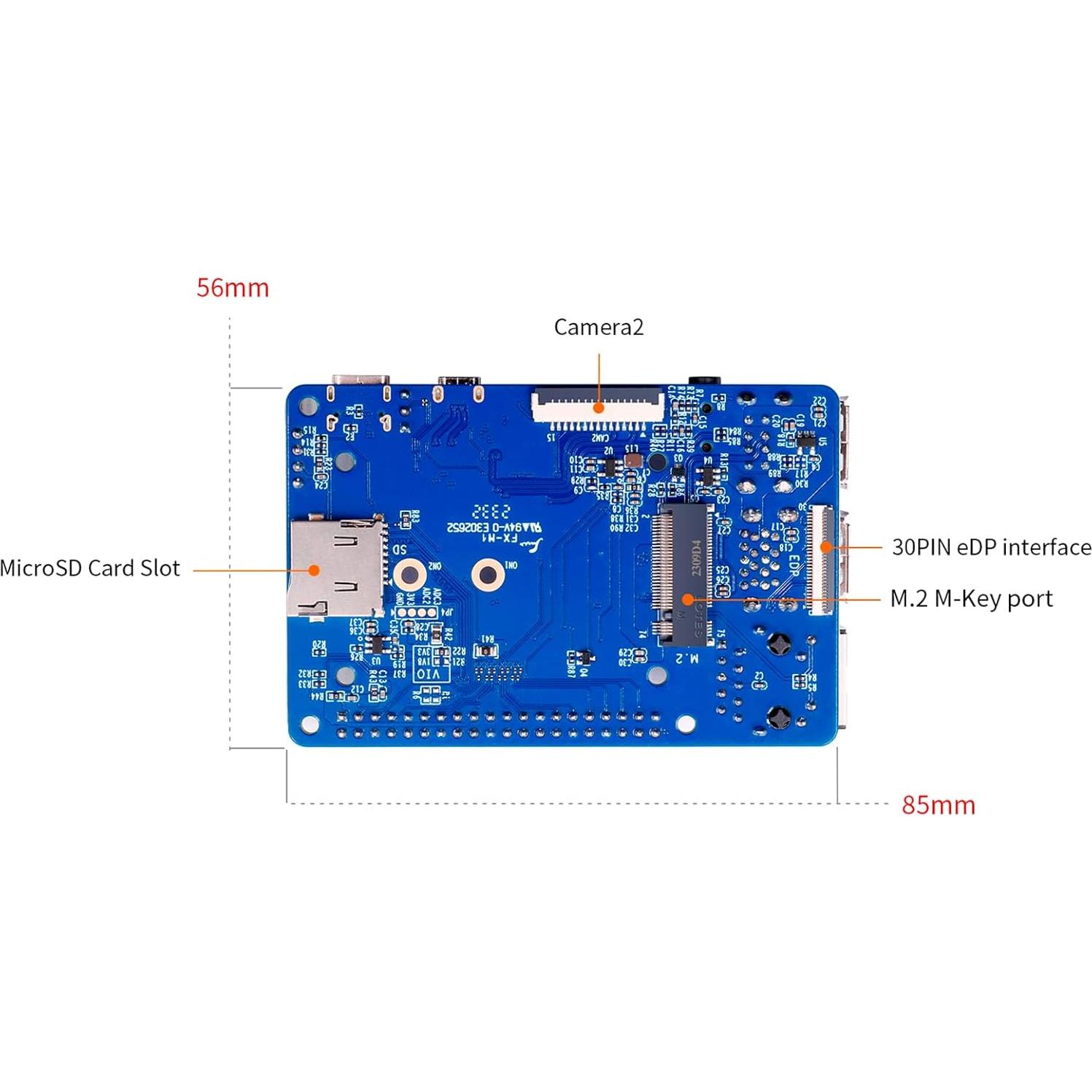 Placa Base Orange Pi CM4 con Interfaz GPIO 40 Pines