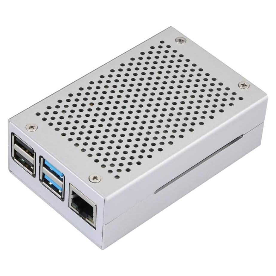 Caja de Aluminio Plata para Raspberry Pi 4 Modelo B