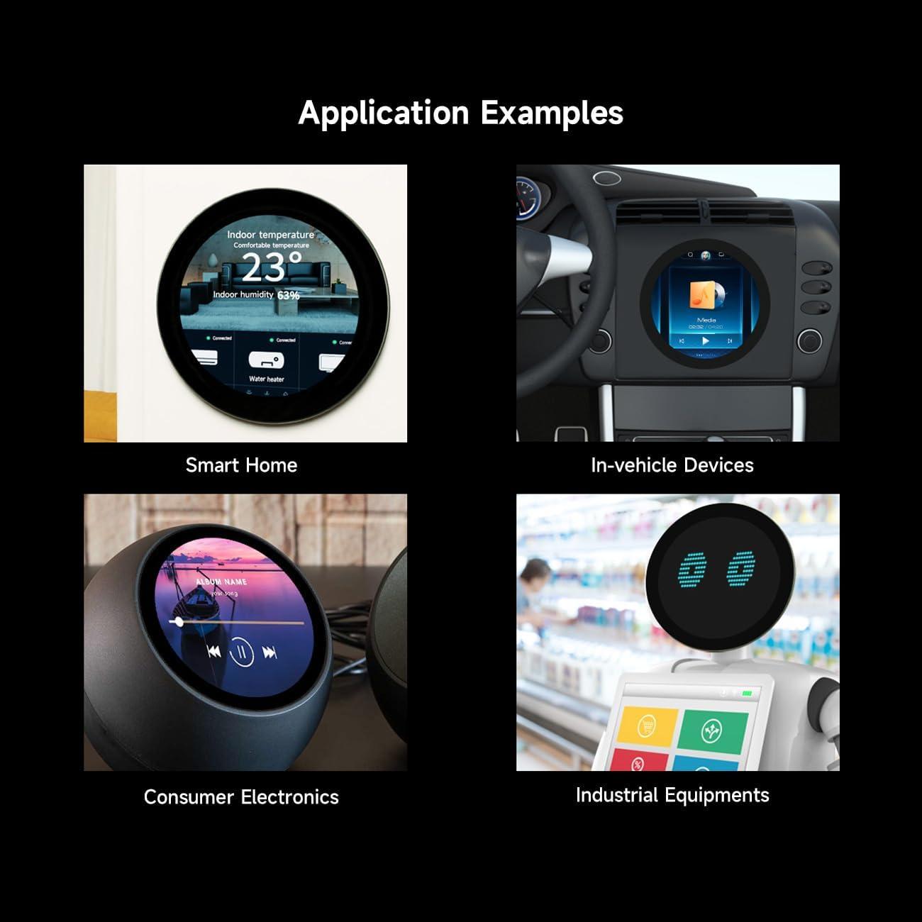 Pantalla táctil redonda Waveshare 10.16 cm 720x720 IPS
