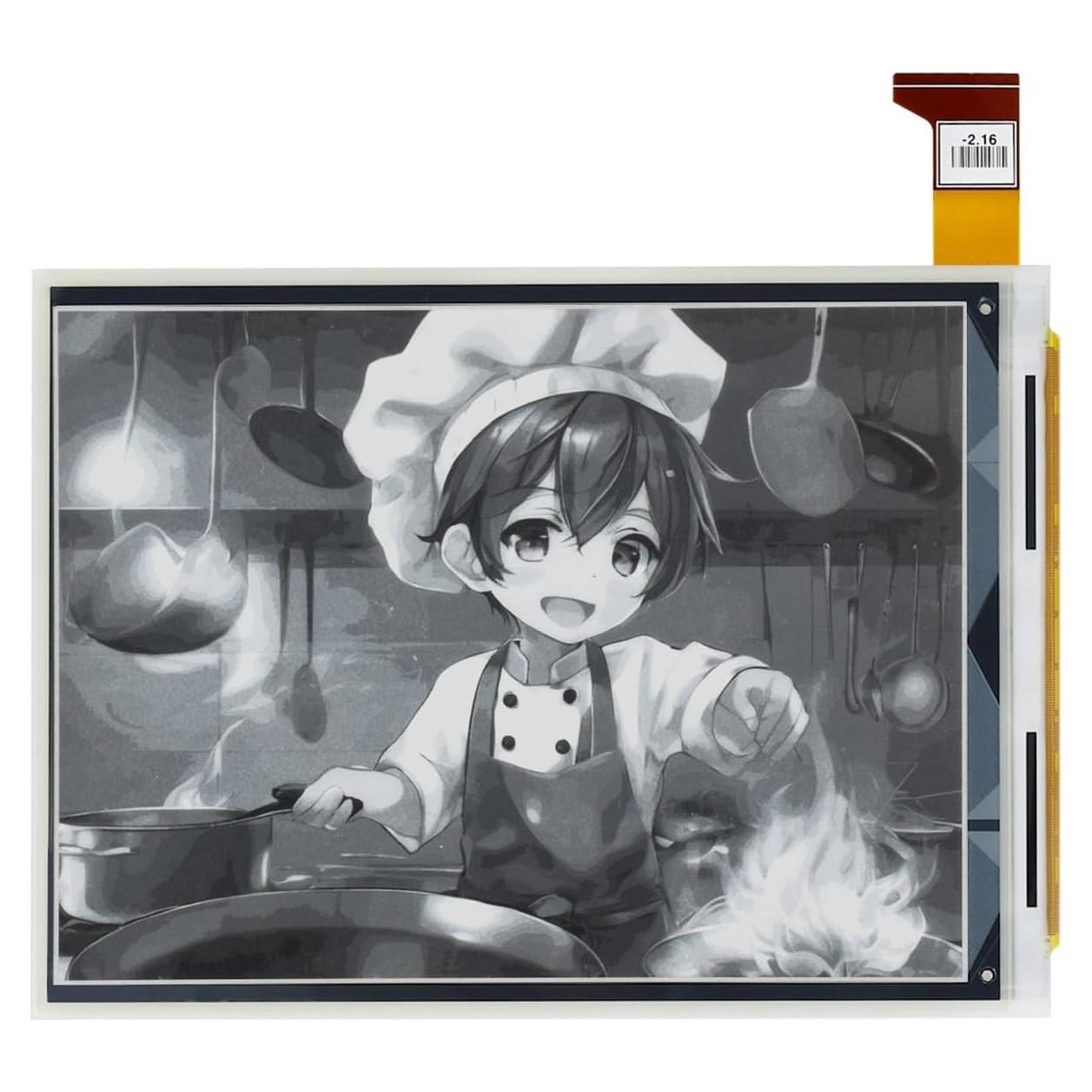 Waveshare 6inch E-Ink Raw Display Compatible with Raspberry Pi 4B/3B+/3B/2B/B+/A+/Zero/Zero W/WH/Zero 2W Series Boards 1448×1072 High Definition 16 Gray Scale Without PCB Supports Partial Refresh